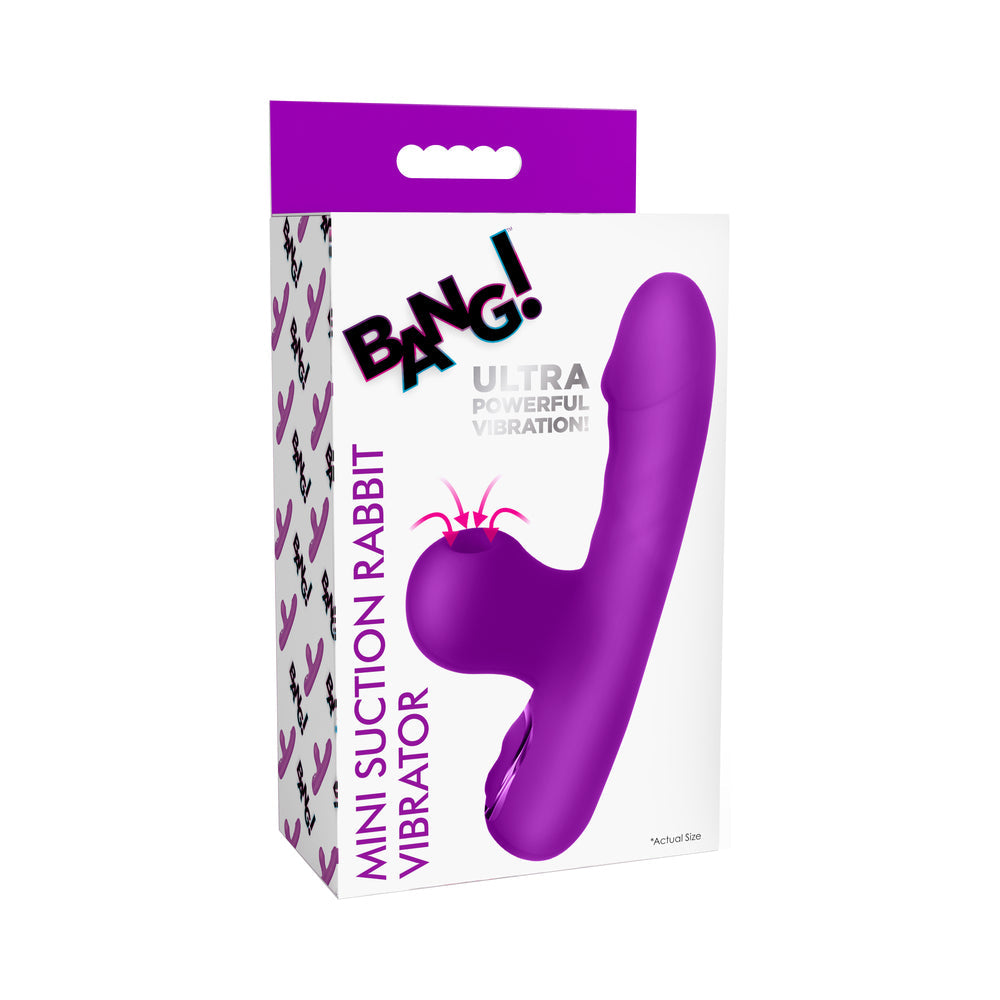 BANG! Mini Suction Rabbit Vibrator Purple-0